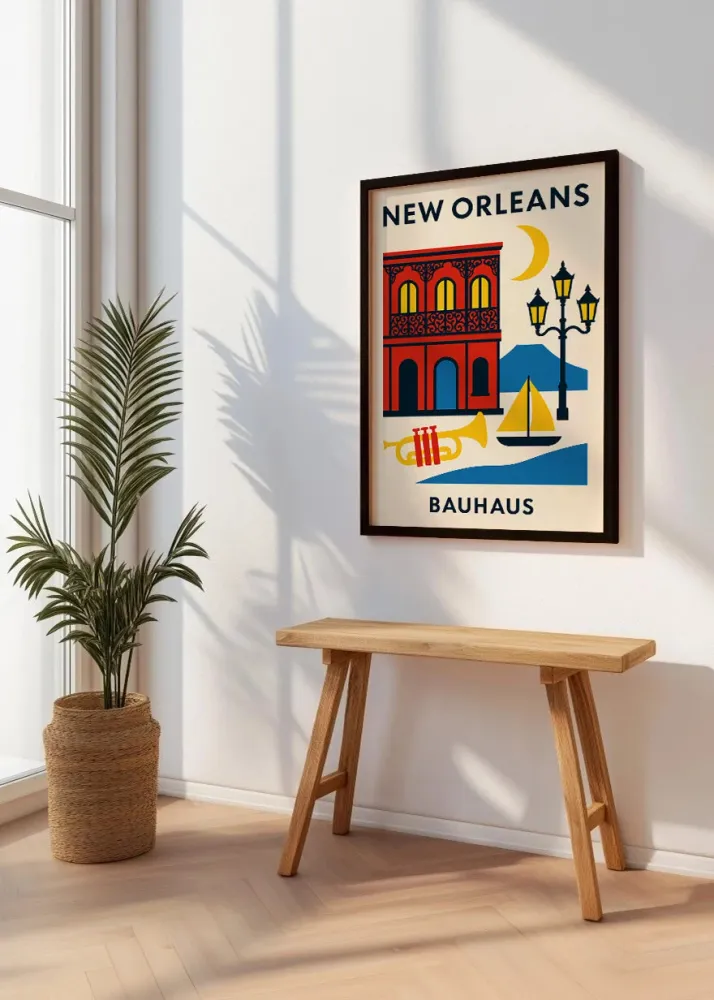 New Orleans Poster Bauhaus Fine Artic