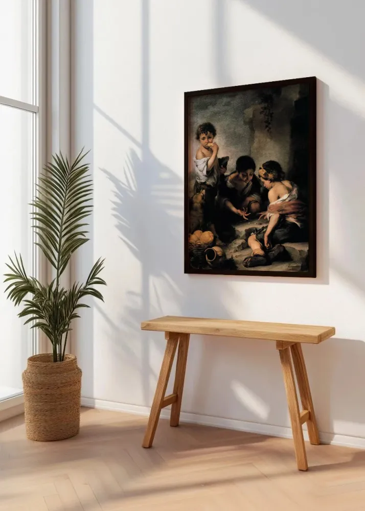 Niños jugando los dados (Murillo) Fine Artic