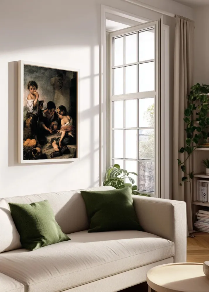 Niños jugando los dados (Murillo) Fine Artic