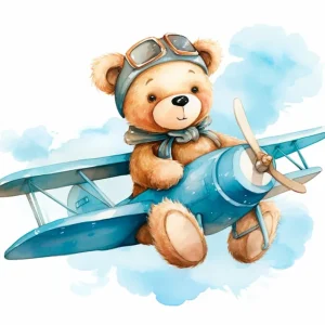 Osito en avioneta Fine Artic