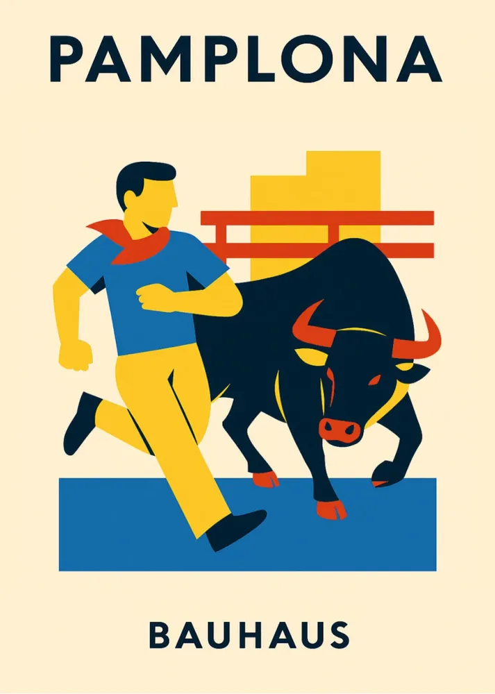 Pamplona Poster Bauhaus Fine Artic