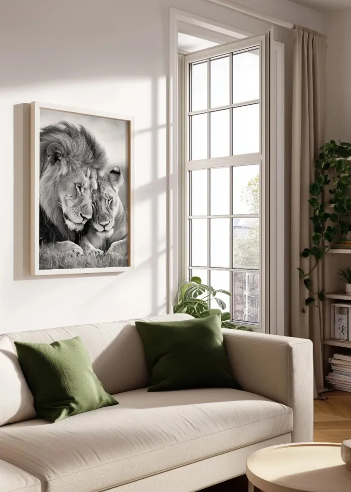 Pareja de leones Fine Artic