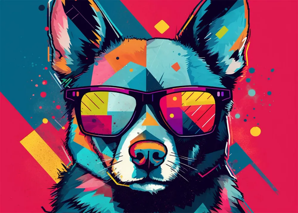 Perro con flow aesthetic Fine Artic