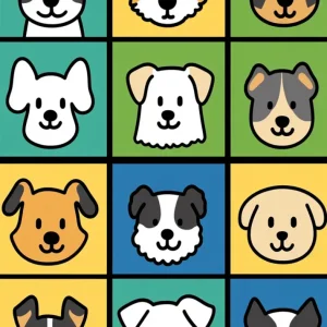 12 perros dibujos Fine Artic