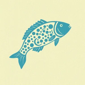 Pez azul beige Fine Artic