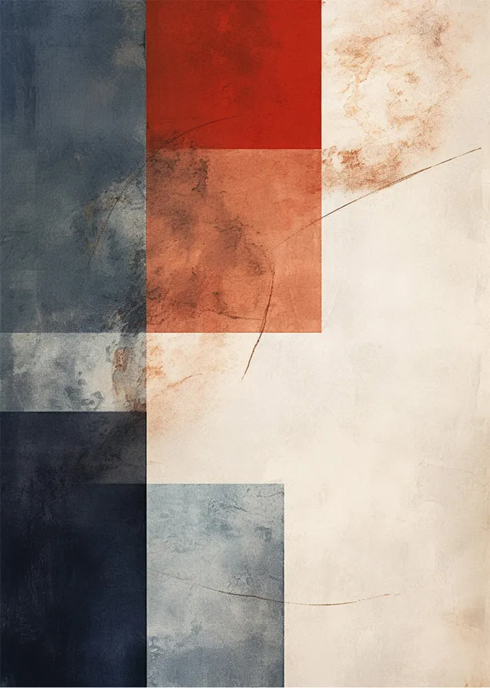 Red and Blue feeling Fine Artic