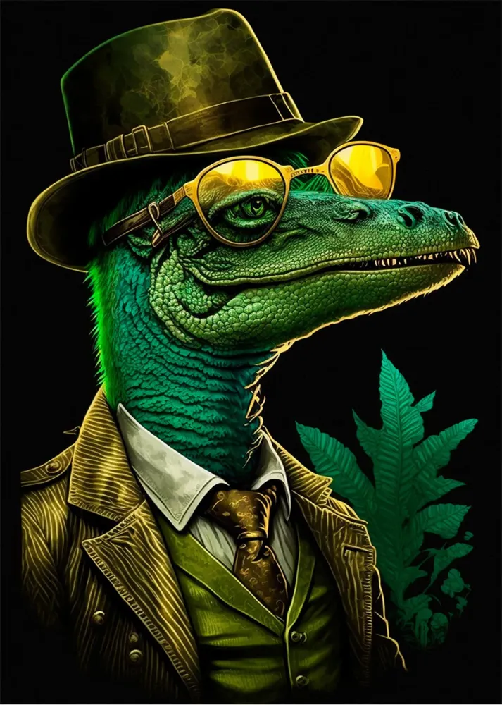 Reptiliano trajeado Fine Artic