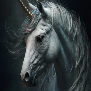 Retrato de unicornio realismo Fine Artic