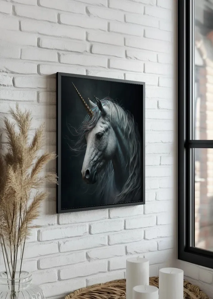 Retrato de unicornio realismo Fine Artic