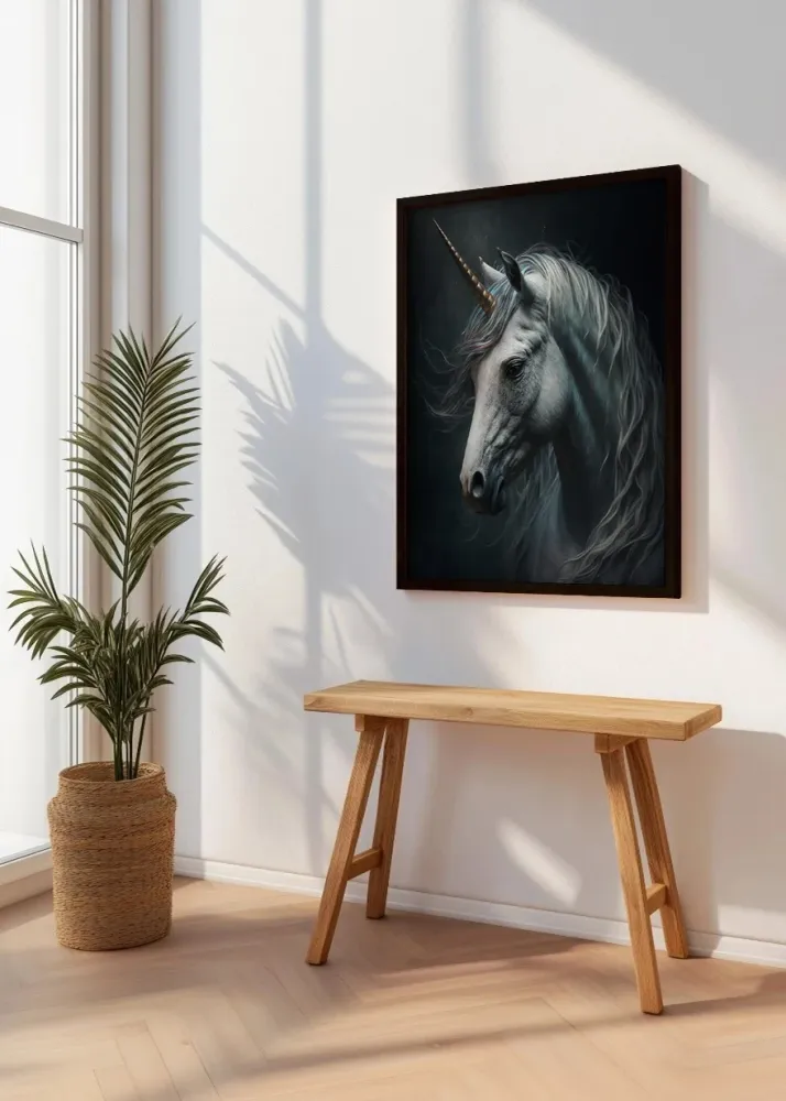 Retrato de unicornio realismo Fine Artic