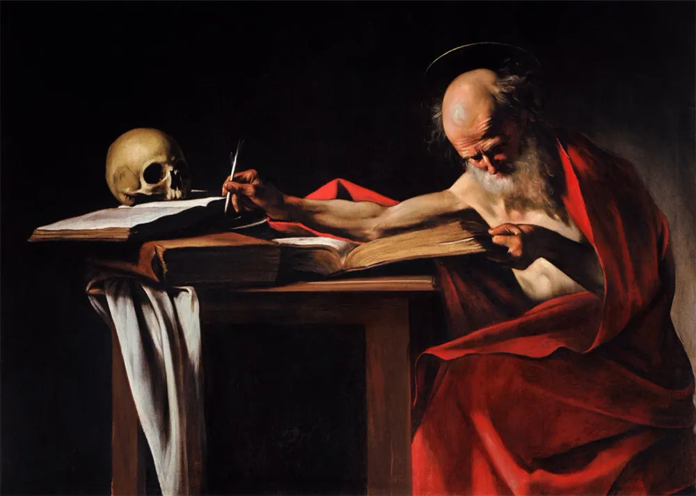 San Jerónimo escribiendo (Caravaggio) Fine Artic