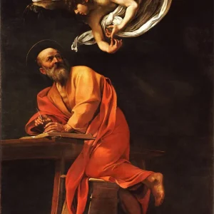 San Mateo y el ángel (Caravaggio) Fine Artic