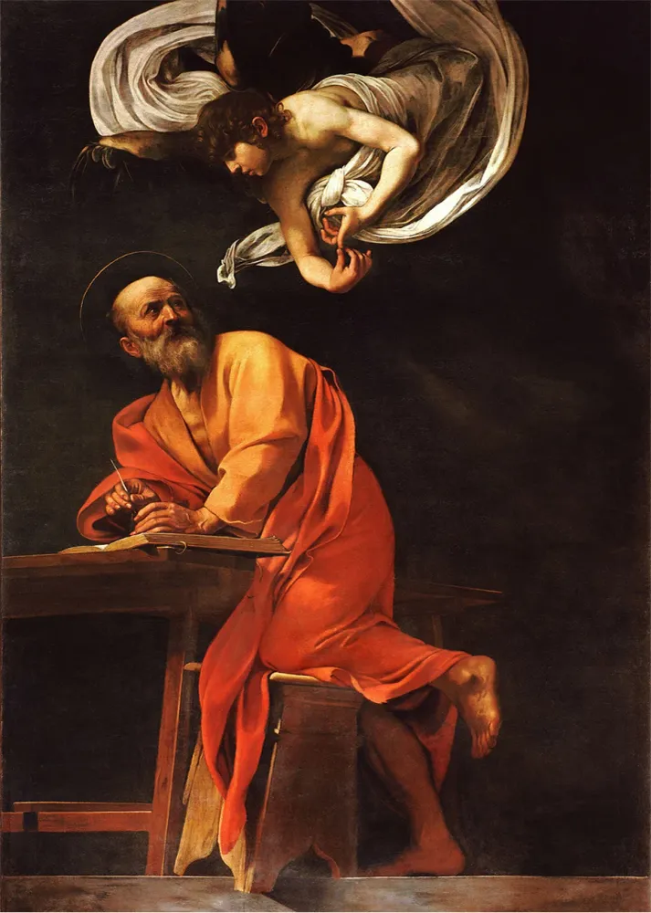 San Mateo y el ángel (Caravaggio) Fine Artic