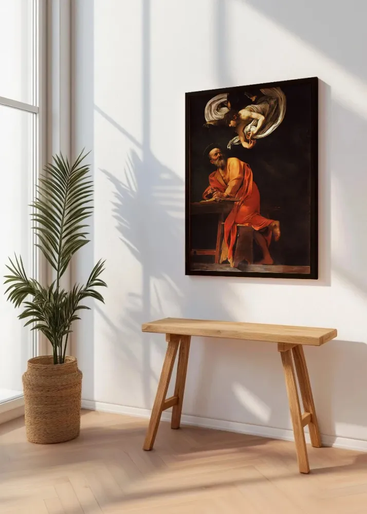 San Mateo y el ángel (Caravaggio) Fine Artic