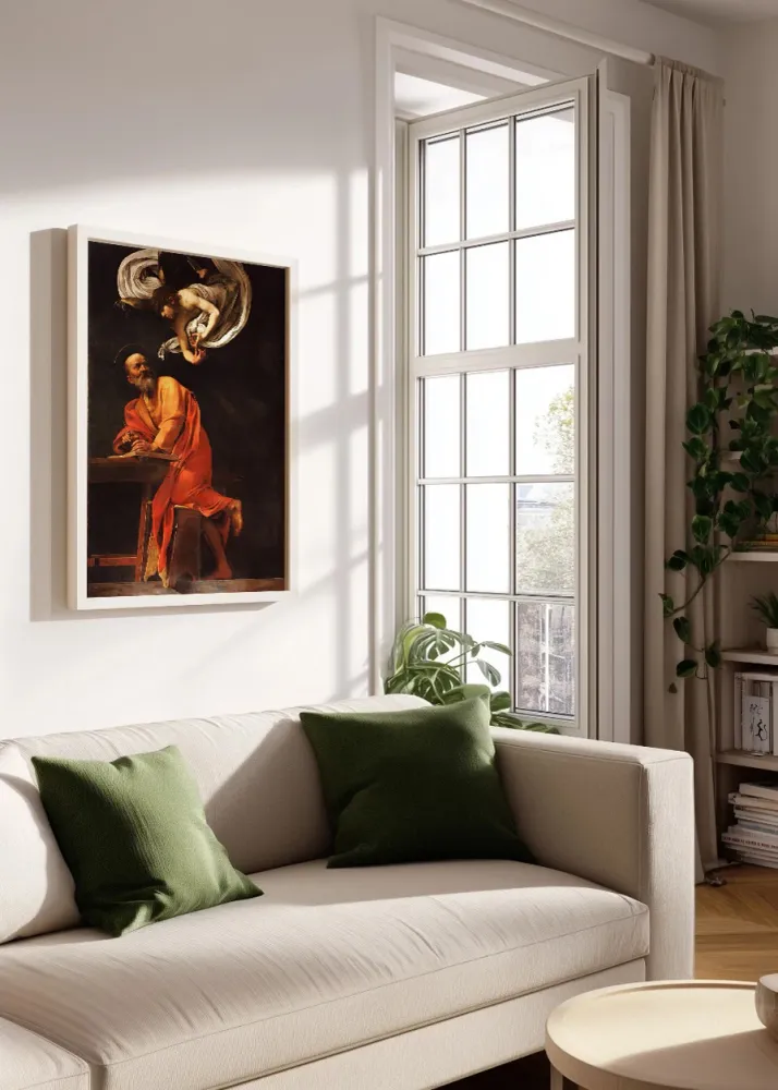 San Mateo y el ángel (Caravaggio) Fine Artic
