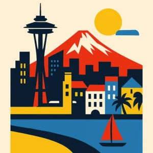 Seattle Poster Bauhaus Fine Artic