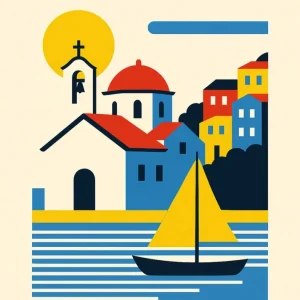 Skiathos Poster Bauhaus Fine Artic