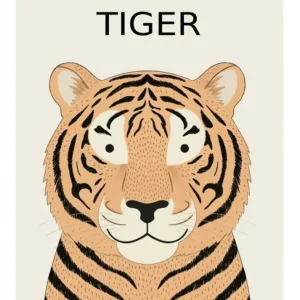 Tiger - Estilo infantil Fine Artic
