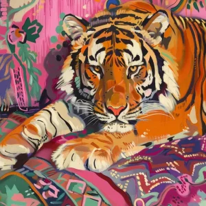 Tigre de bengala impresionionista Fine Artic