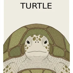Tortuga - Estilo infantil Fine Artic