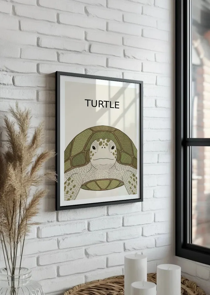 Tortuga - Estilo infantil Fine Artic