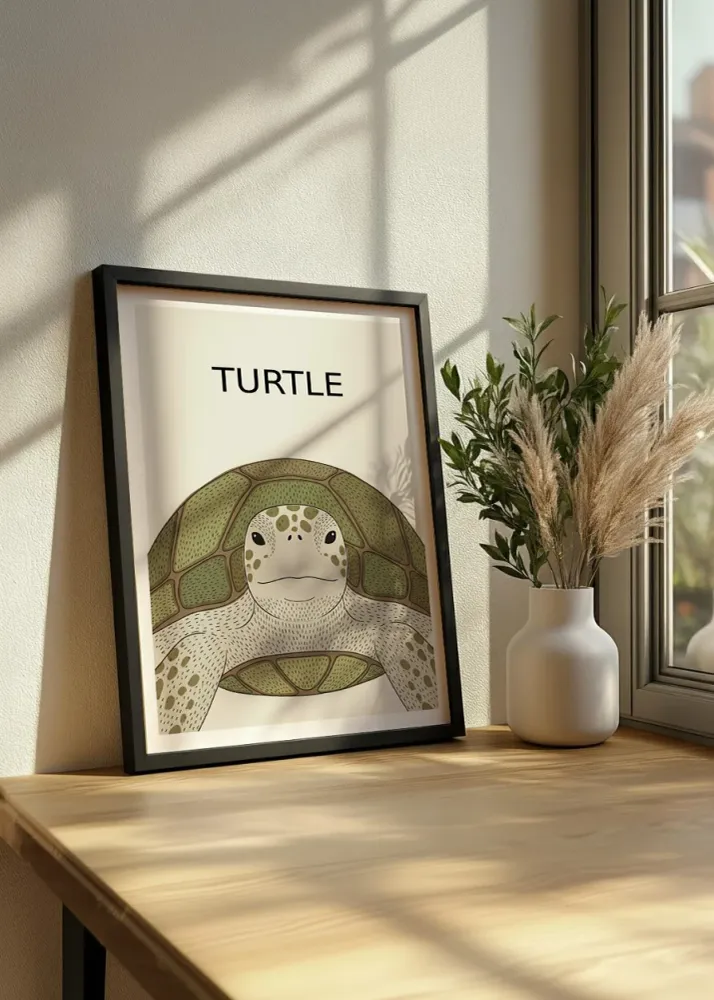 Tortuga - Estilo infantil Fine Artic