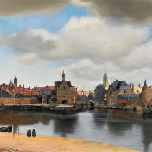Visita de Delft (Johannes Vermeer) Fine Artic