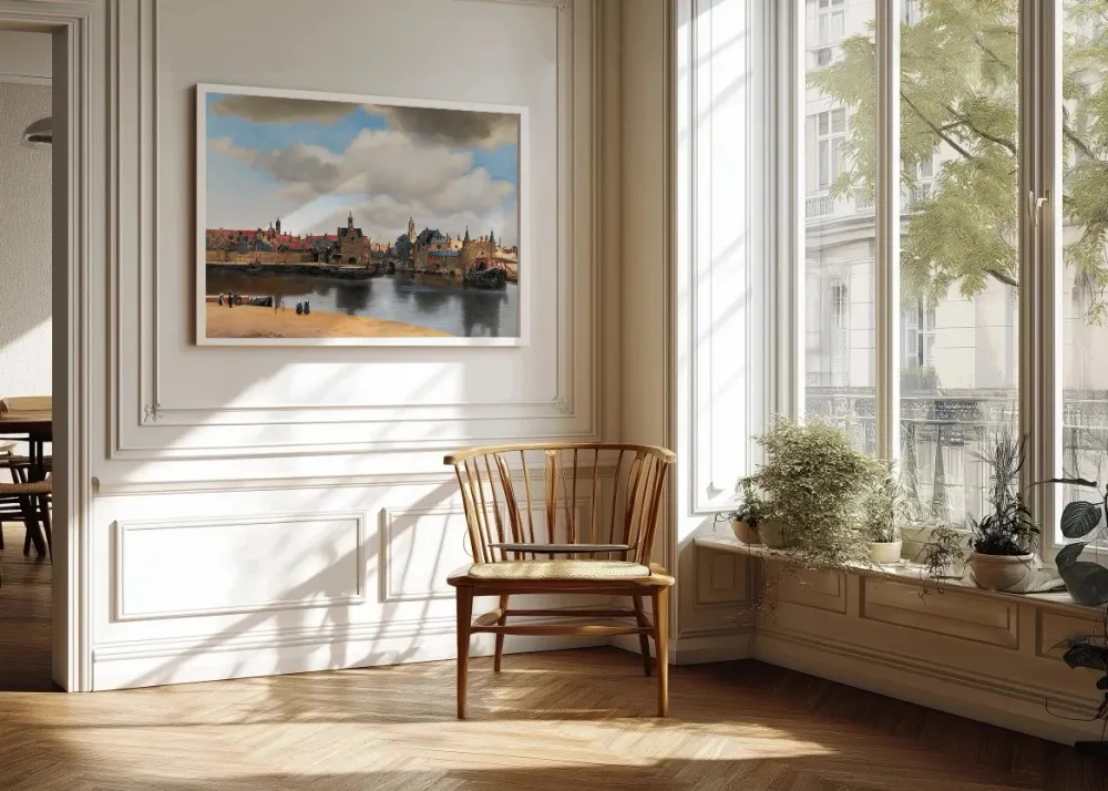 Visita de Delft (Johannes Vermeer) Fine Artic