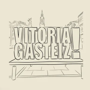 Vitoria - Gasteiz letrero green estilo Picasso Fine Artic