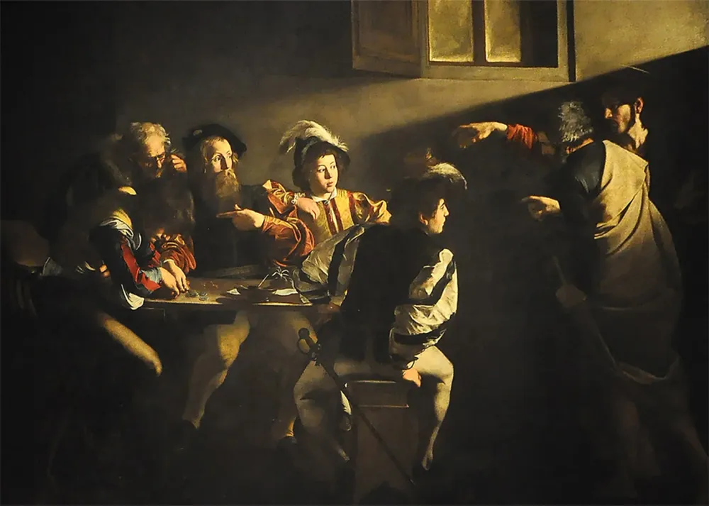 La vocación de San Mateo (Caravaggio) Fine Artic