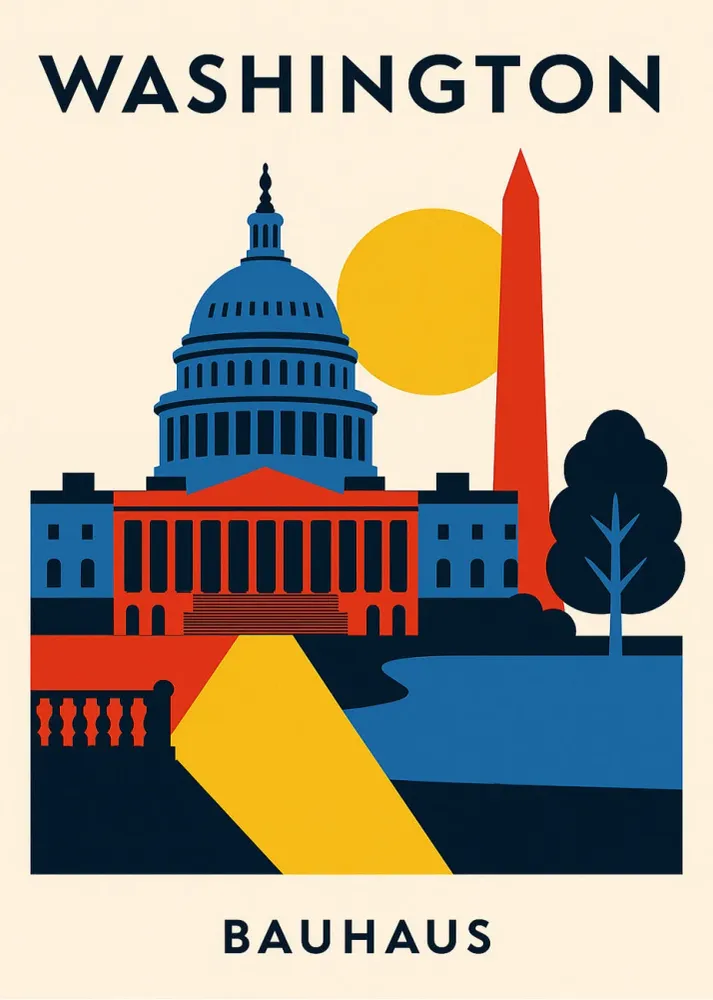 Washington Poster Bauhaus Fine Artic