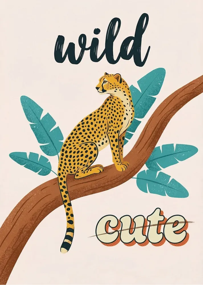 Wild cute guepardo Fine Artic