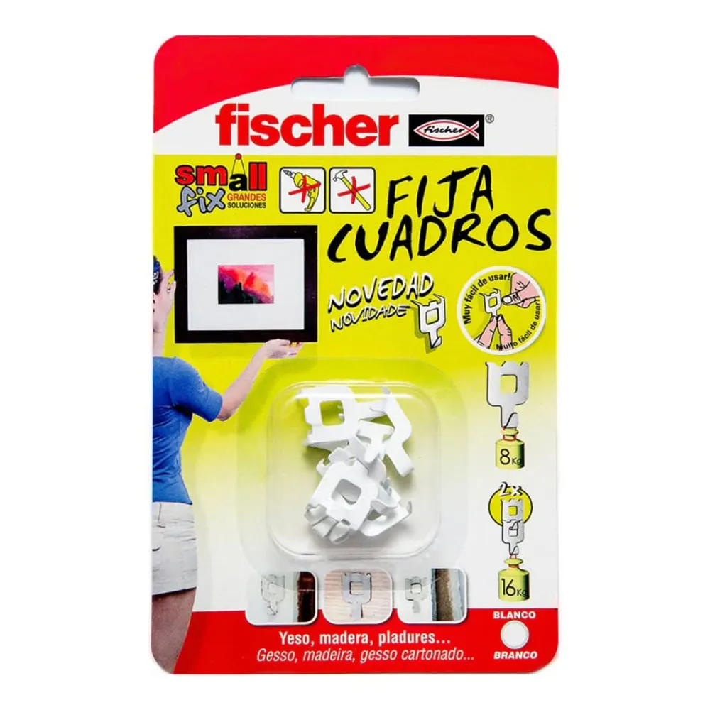 FijaCuadros 8 uds Blanco fischer