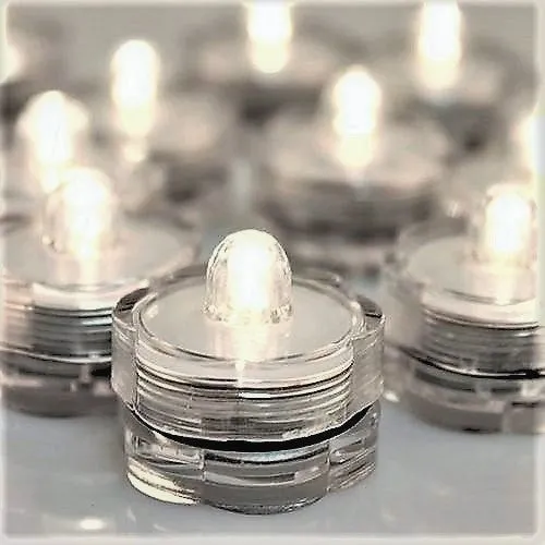 Luces de té LED sumergibles, blancas - prueba de agua Floating Pearls | Vase Pearlfection