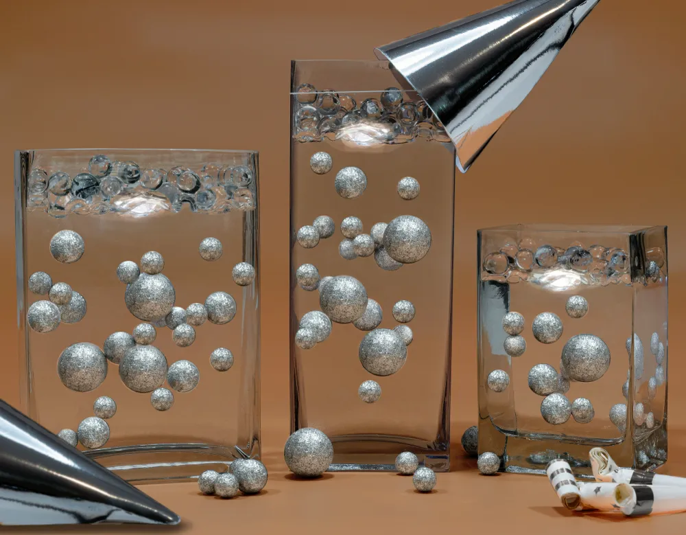 Luces de té LED sumergibles, blancas - prueba de agua Floating Pearls | Vase Pearlfection