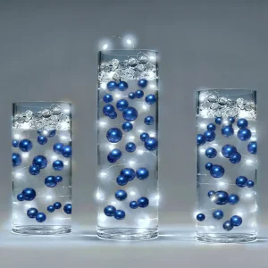 Perlas "flotantes" azul marino (azul real) - Decoraciones de jarrón sin agujeros Jumbo/varios tamaños Floating Pearls | Va...