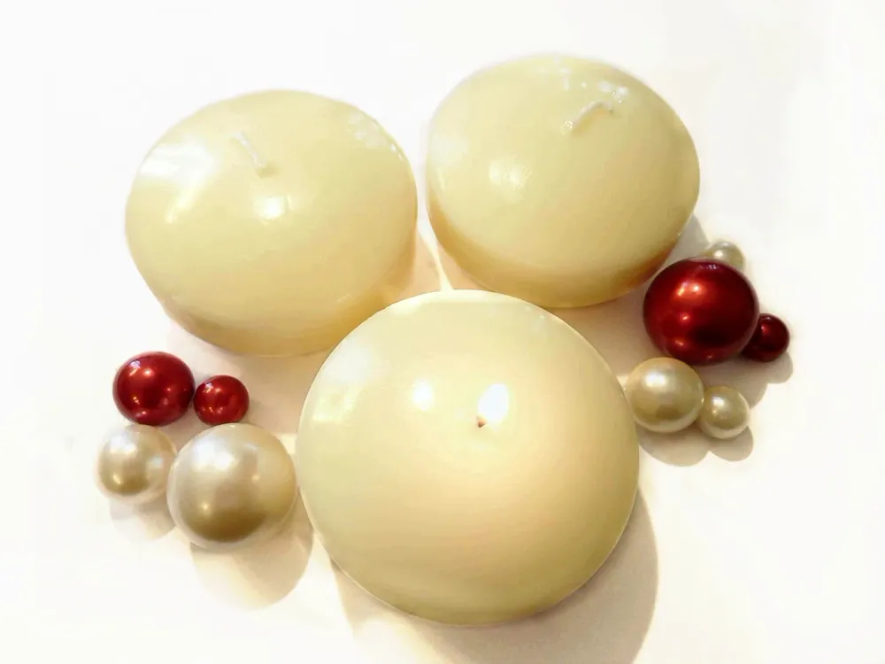 Velas flotantes de 3.25". Juego de 3 velas - Sin perfume Floating Pearls | Vase Pearlfection