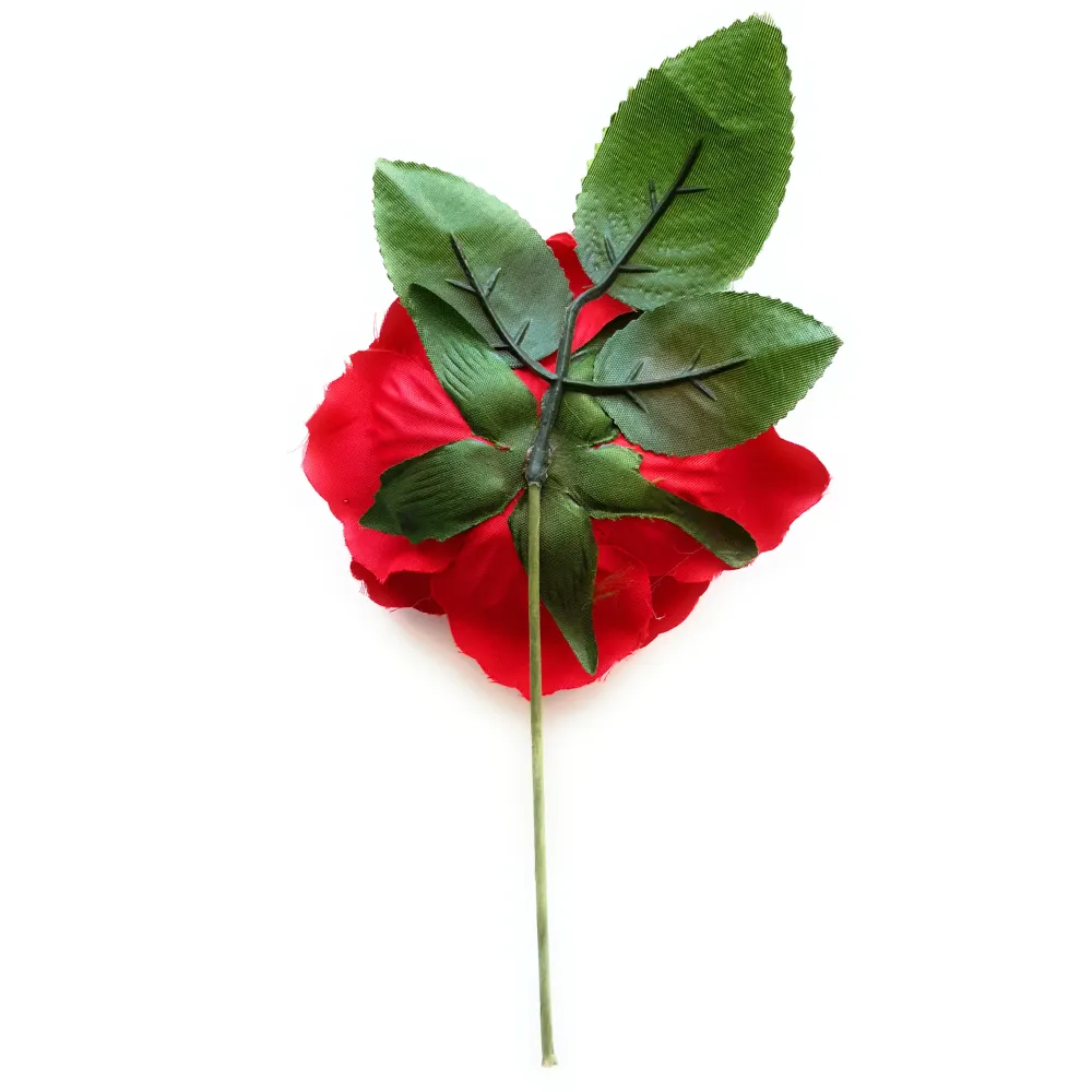 Flor Flamenca Pelo Mediana Ø13cm · Rojo