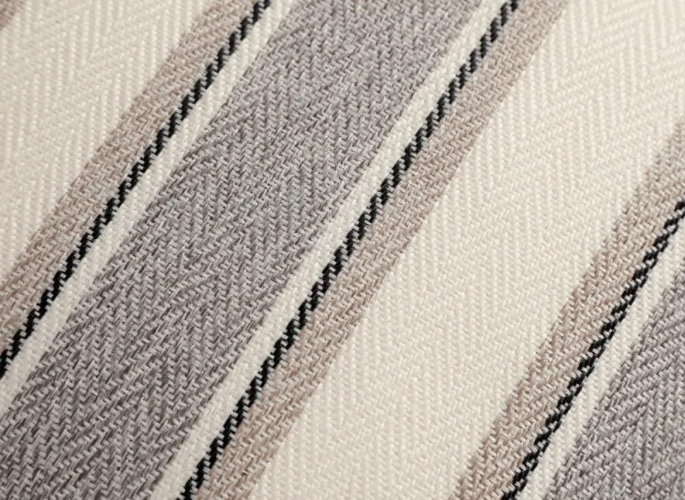 Cojín de rayas beige y gris 45x45 cm RIVIERA FLORENCE