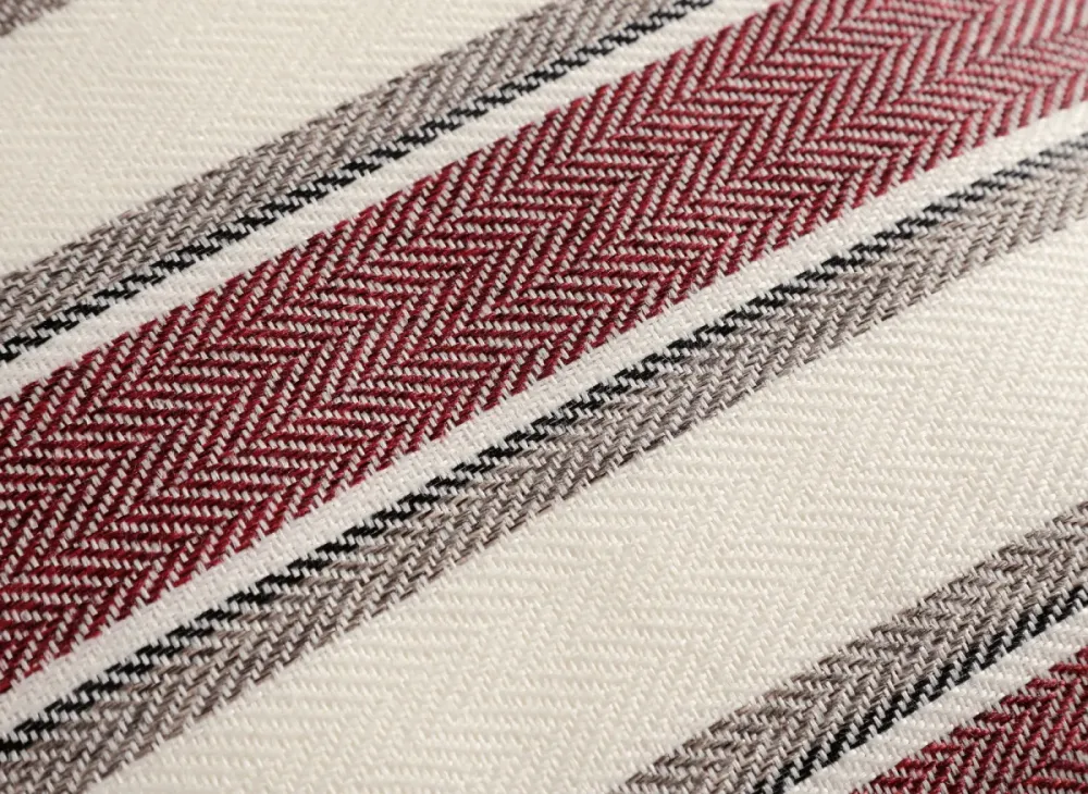Cojín rayas beige y rojo 45x45 cm RIVIERA FLORENCE