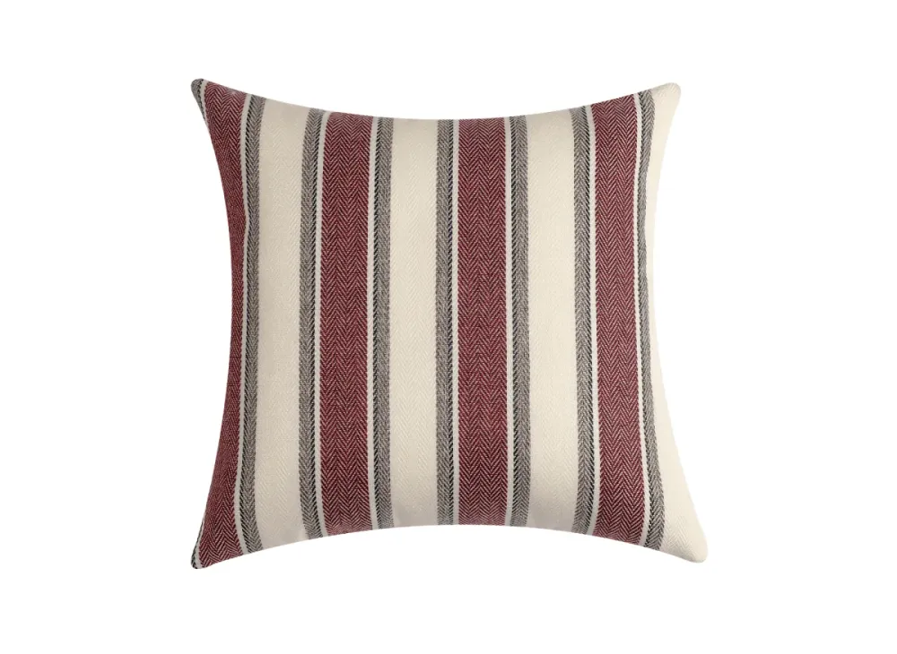 Cojín rayas beige y rojo 45x45 cm RIVIERA FLORENCE