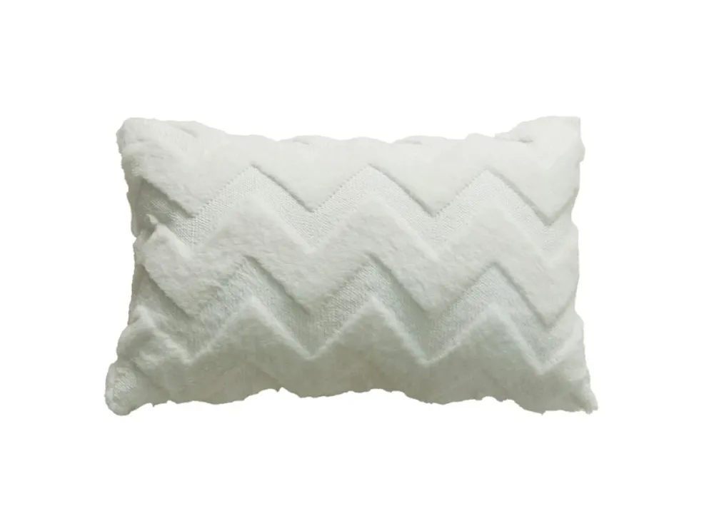 Cojín rectangular de 50x30 cm en tela suave con estampado de espiga blanca HARRY FLORENCE