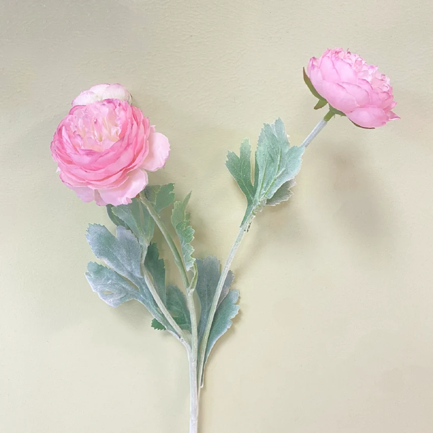 Ranúnculo Rosado Soft Artificial 1 Vara Flores de ocoa