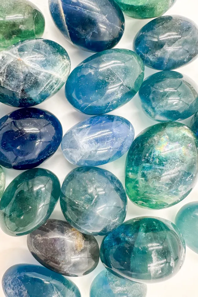 Fluorita azul "" Rodado | Cambios - Espiritualidad
