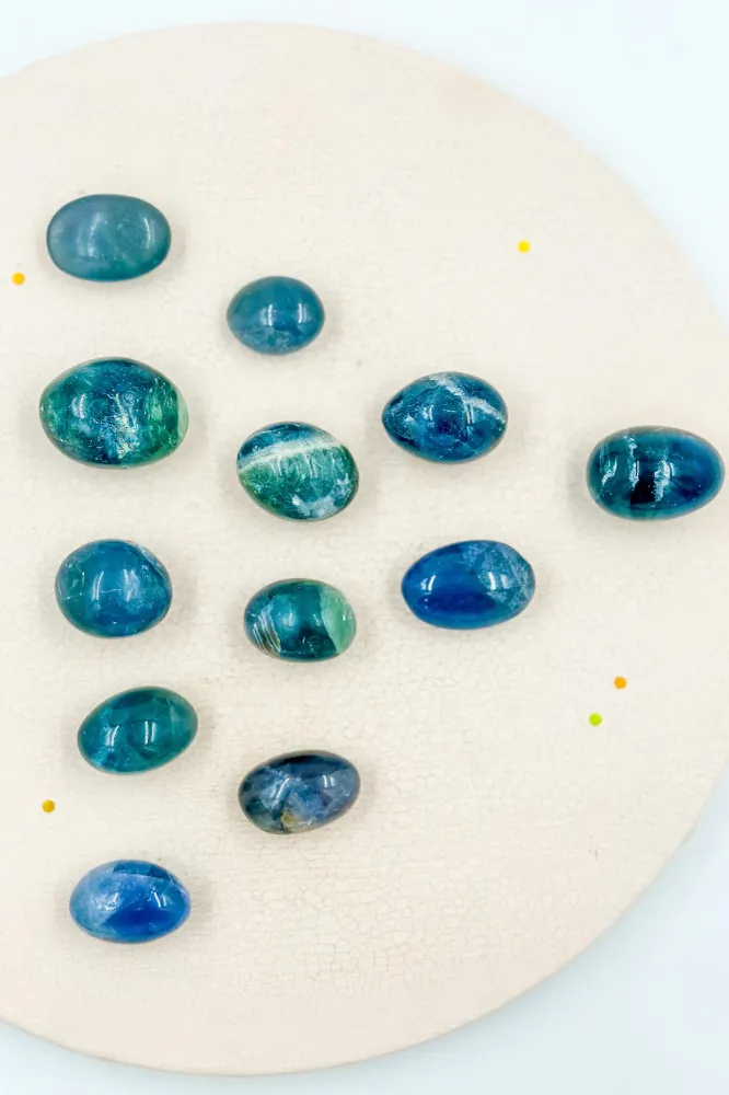 Fluorita azul "" Rodado | Cambios - Espiritualidad