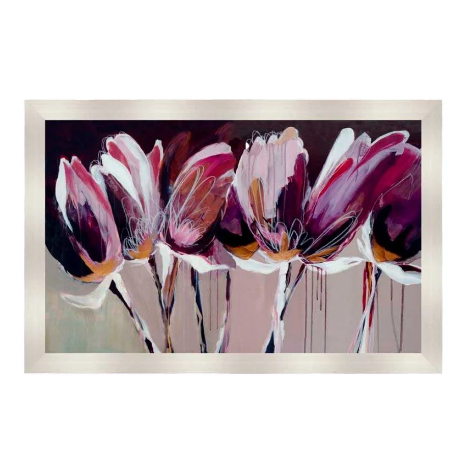 Cuadro Decorativo Tulipanes Lilas Foly Muebles