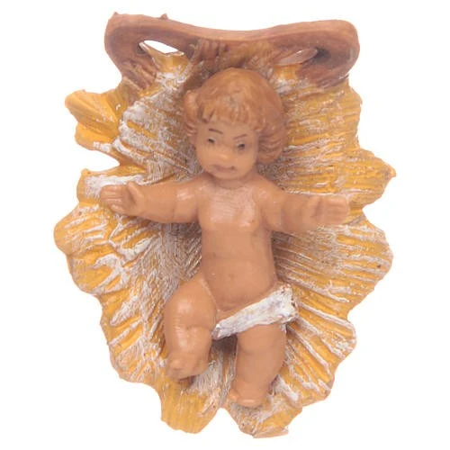 Niño Jesús con cuna nº 00 para belén Fontanini 6,5 cm