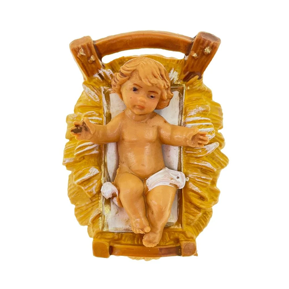 Niño Jesús con cuna para belén Fontanini 9,5 cm