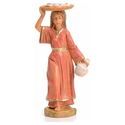 Pastora con bandeja nº 50 para belén Fontanini 6,5 cm
