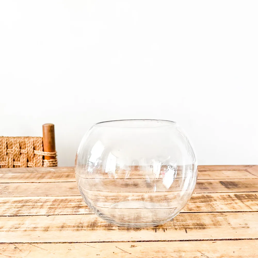 Florero Tipo Pecera Vidrio 18cm - Diseño Versátil | Frank Home